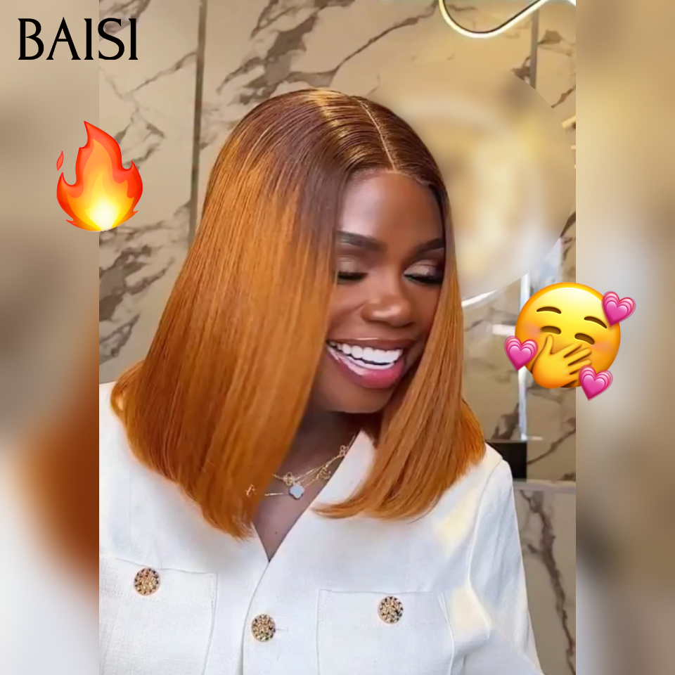 BAISI 2X6 lace Perruques Lisse BOB de Luxe Haute Qualité Viêtnam Hair en Couleurs personnalisées en 100% Cheveux Humains