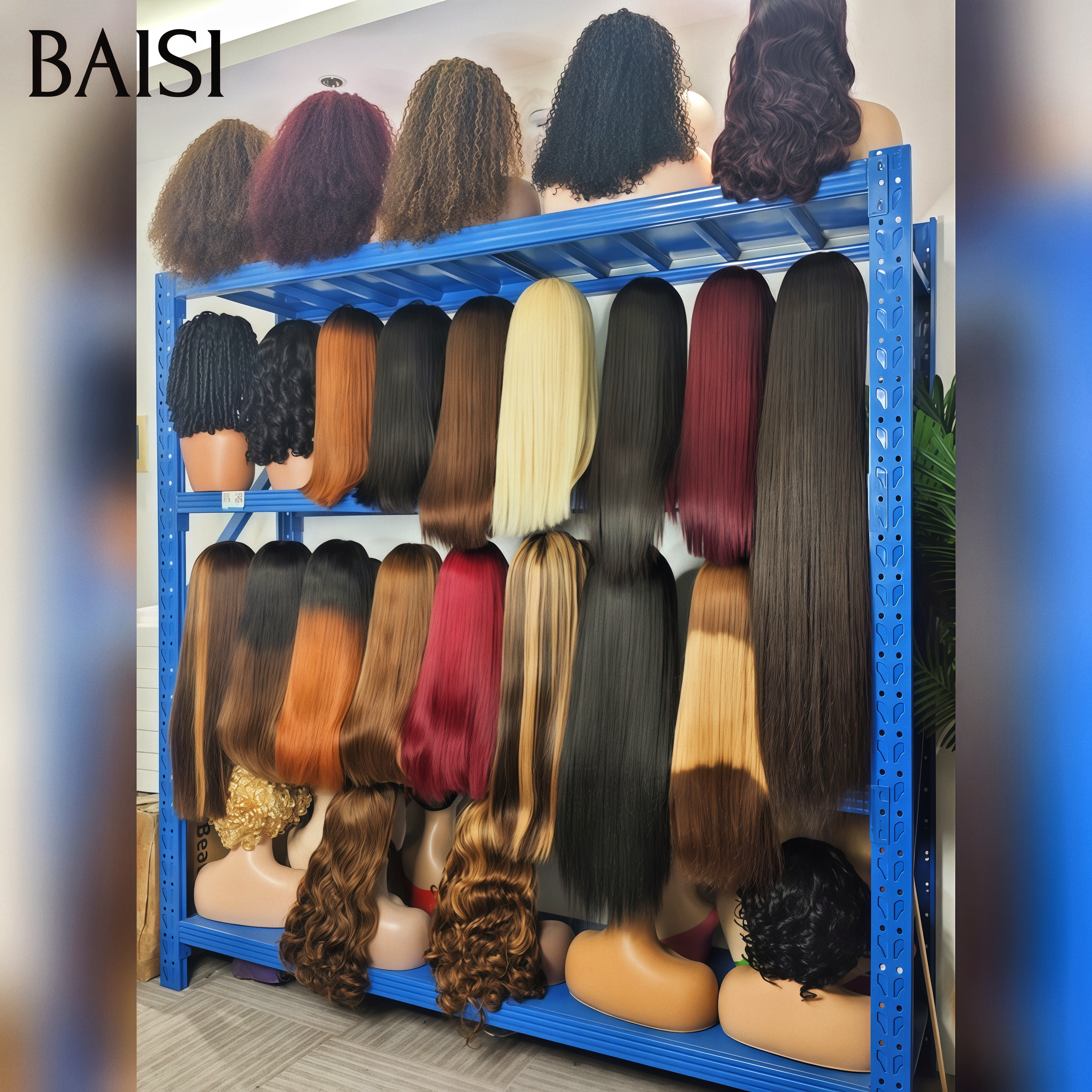 BAISI 3 perruques 250€ 13x4 lace frontal lisse 18 Pouces en 3 couleurs noir et marron et bordeaux en 100% Cheveux Humains