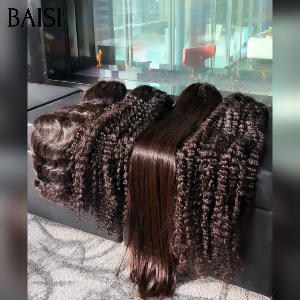 BAISI Set da 4 Parrucche 329€ 20 pollici 13X4 lace frontal Liscia, riccia, deep e Body wave in 100% capelli umani veri Codice: VIP400