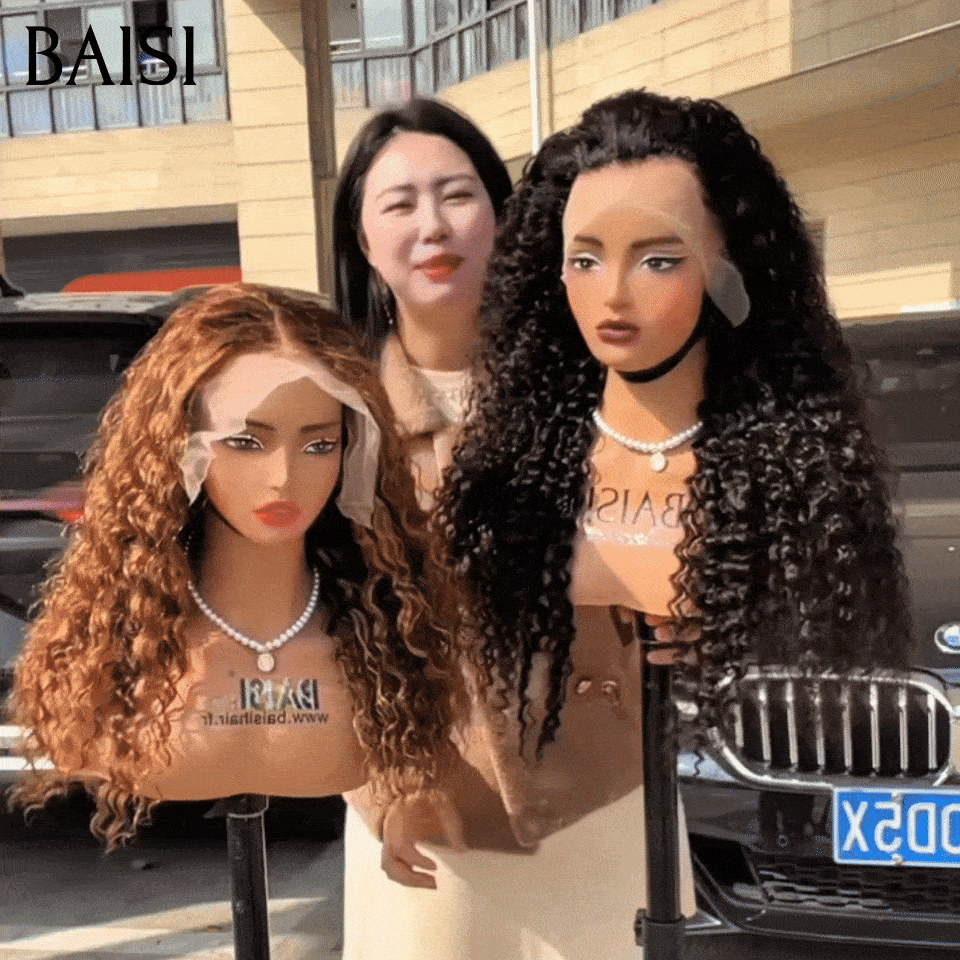 BAISI  Achetez Longue+Gagnez Longue 239€ 13x4 lace frontal deep wave 2 couleurs en 100% Cheveux Humains