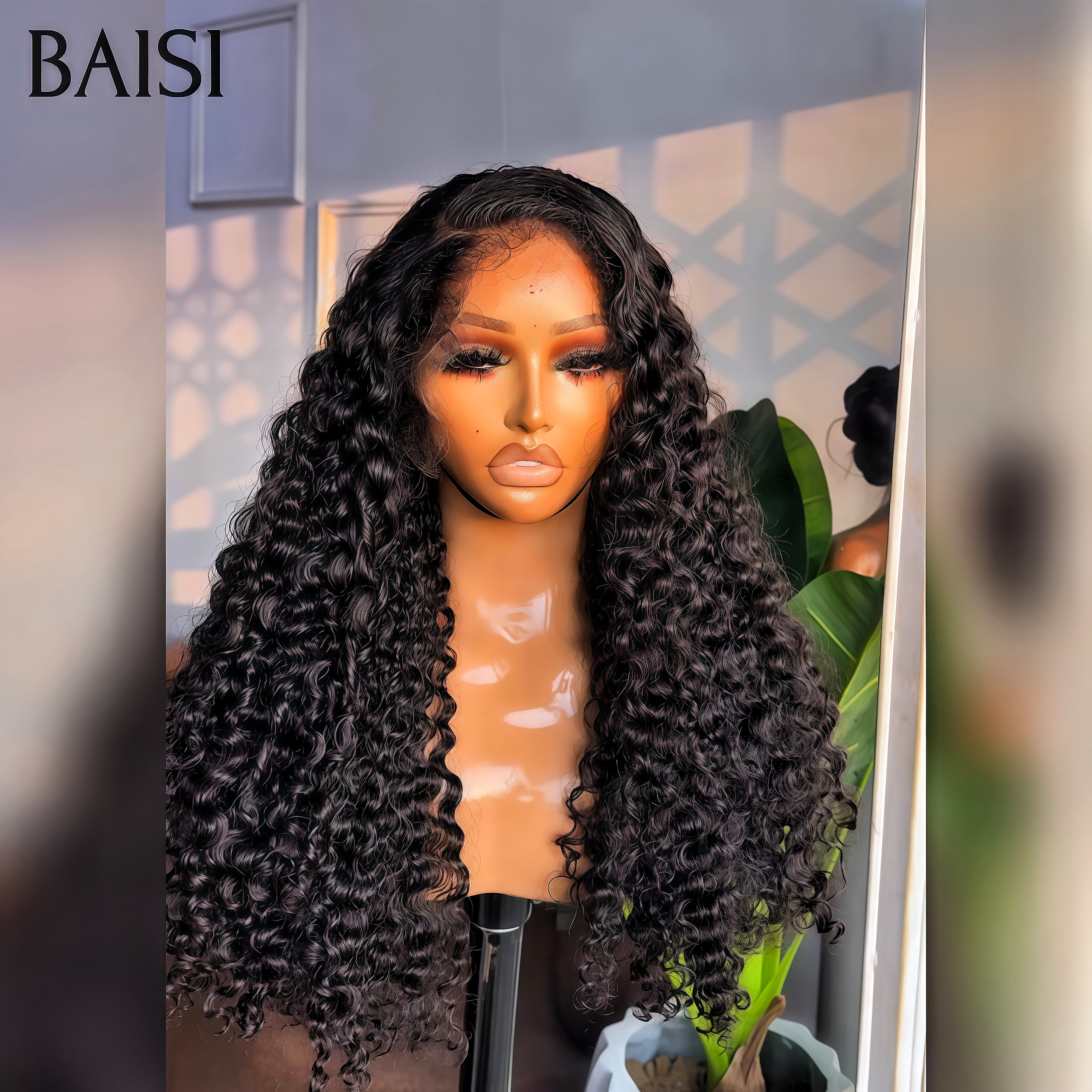 BAISI 13X4 perruque Curly 20 Pouce Nouvelle Promotion 109€ en 100% cheveux humains FR38