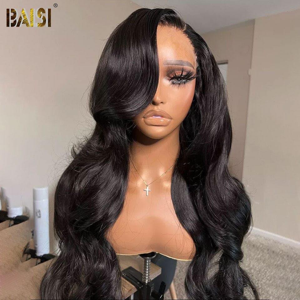 BAISI Achetez 2 perruques minimum au prix d'usine fournisseur Perruque Body Wave  Pré-plucked Pas Besoin de Colle en 100% Raw Hair Lace déjà couper(Pas Besoin de Code)