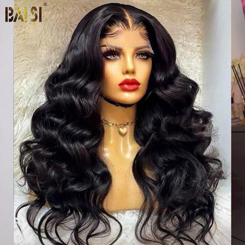 BAISI Partie Long 5*5 Closure Perruque 200% densité En 100% Cheveux Humains