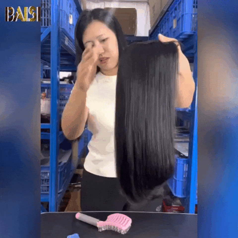 BAISI Lot de 2 Perruques bob Lisse Noir 10 pouces 139€ Seulement Avec et Sans Frange 100% Vietnam Hair de Qualtié  en 100% vrais cheveux humains