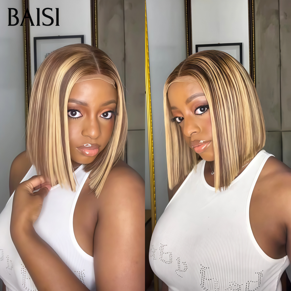 BAISI Lot de 2 perruques en 100% vrais cheveux humains 178 euro Tpart lace afro curly et 4X4 lace curly wave