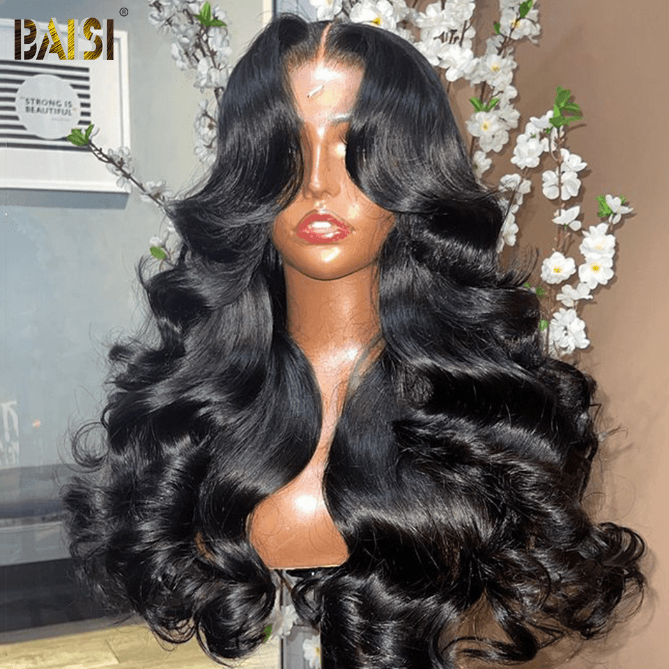 BAISI Achetez 2 perruques minimum au prix d'usine fournisseur 13x4 Lace Frontal Perruque Body Wave Sans Colle Lace déjà couper Facile à Porter En 100% Cheveux Humains (Pas Besoins De Code)