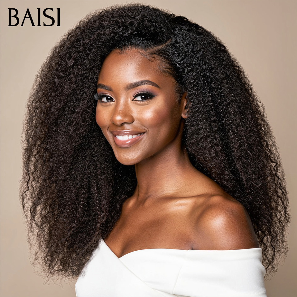 BAISI 13x4 lace frontal ondulado encaracolado 20 pouce Raw Hair 108€ ou 2 perucas bob 190€ Sem cola, fácil de usar em 100% cabelo humano verdadeiro, lace já cortada