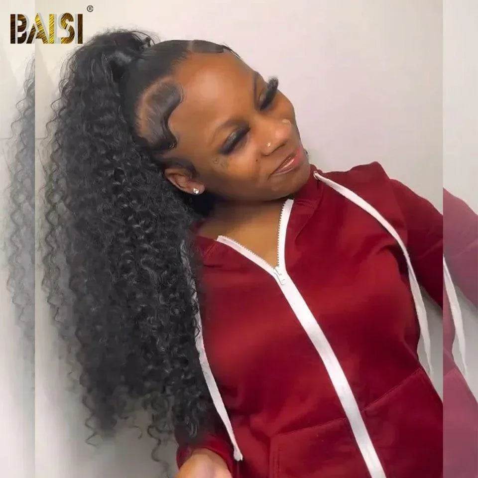 BAISI Queue De Cheval  Deep Wave En 100% Cheveux Naturels