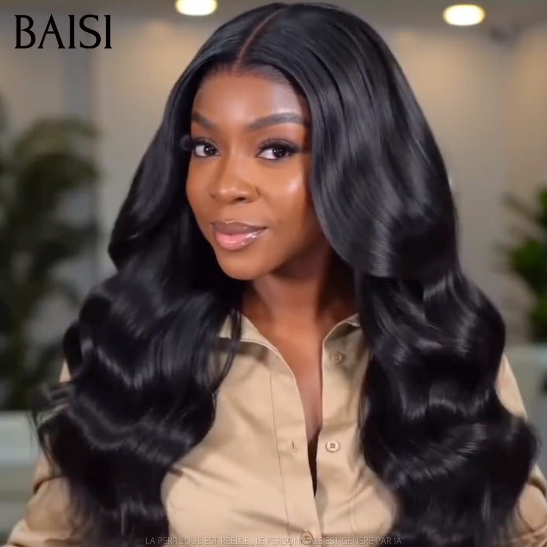 BAISI 100% Raw Hair Perruques de Luxe Haute lace frontale Qualité Body Wave 100% Vietnam Hair A2 Fabriquées par les cheveux double drawn