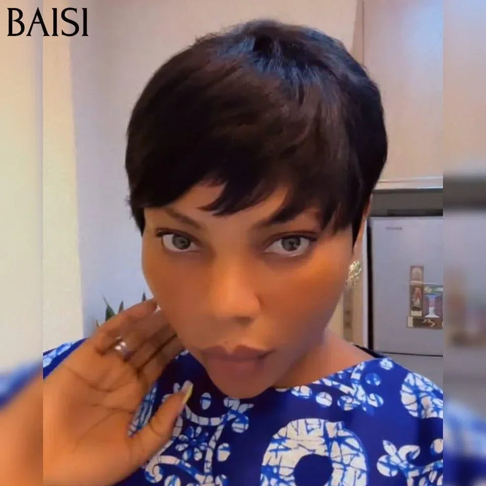 BAISI  Grande Promo petite coupe fabriqué à la machine En 100% Cheveux Humains #026 FR38