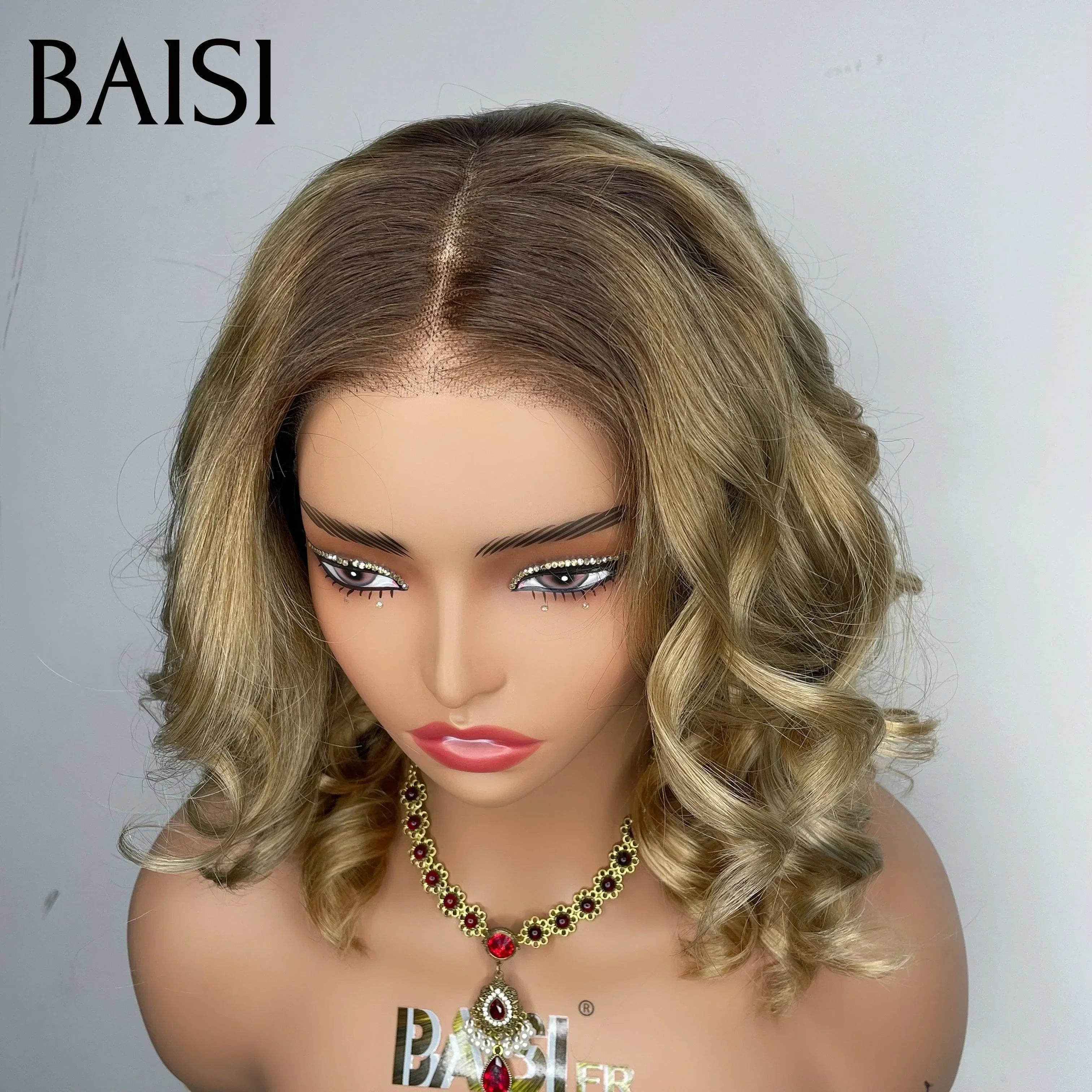 BAISI Acquista almeno 2 parrucche al prezzo di fabbrica fornitore 13x4 Lace Parrucca Colore Marrone #1B30# MIX in 100% Capelli Umani Veri (Nessun Codice Necessario)