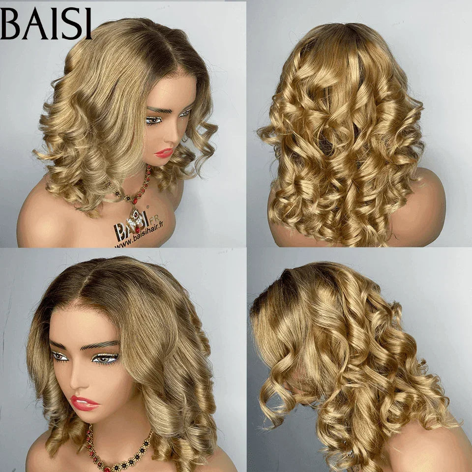 BAISI Acquista almeno 2 parrucche al prezzo di fabbrica fornitore 13x4 Lace Parrucca Colore Marrone #1B30# MIX in 100% Capelli Umani Veri (Nessun Codice Necessario)