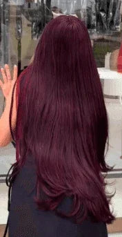 BAISI 2 Peruca 299€ 20 Polegadas em 100% cabelo humano verdadeiro 13X4 lace nas cores Castanho e Bordeaux