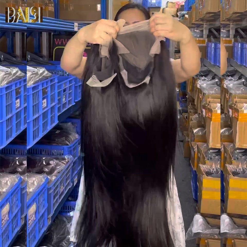 BAISI Frontal 13X6 peruca Lisa 20 ou 30 polegadas metade do preço em 100% cabelo humano