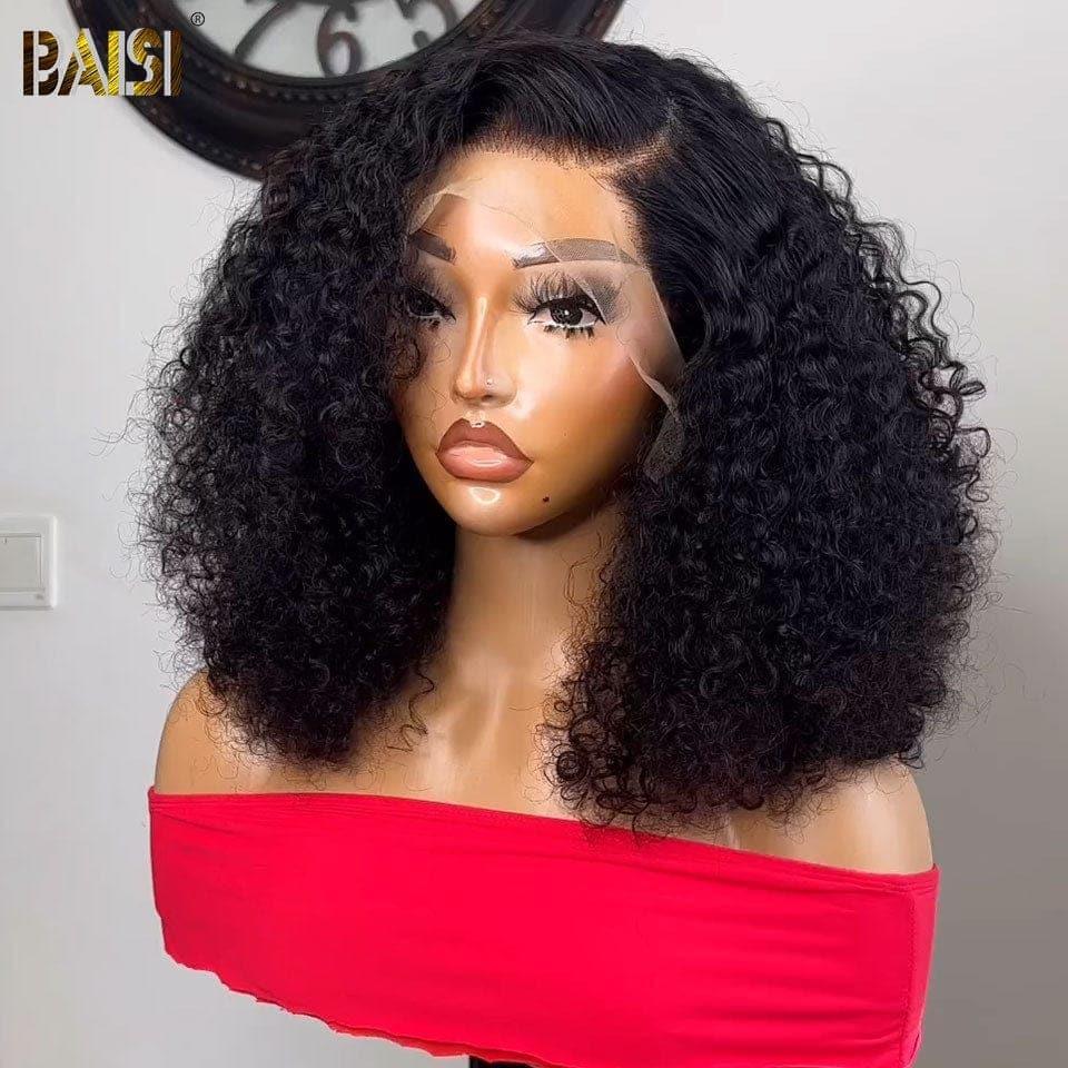 BAISI Natale PROMO 109€ Metà Prezzo 300% Densità T PART PARRUCCA RICCIOLUTA CURLY IN 100% CAPELLI UMANI COLORE NERO