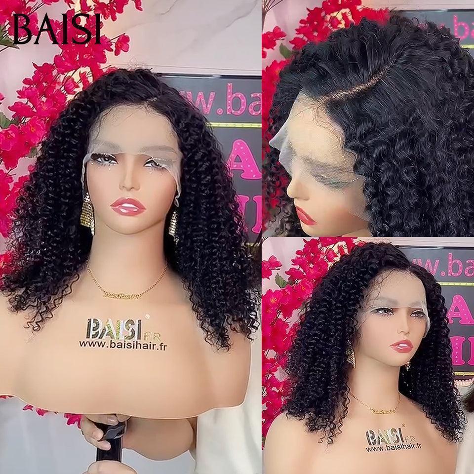 BAISI Perruques 13*4 FRONTALE kinky curly 16 pouce 120€ 100% vrais cheveux humains