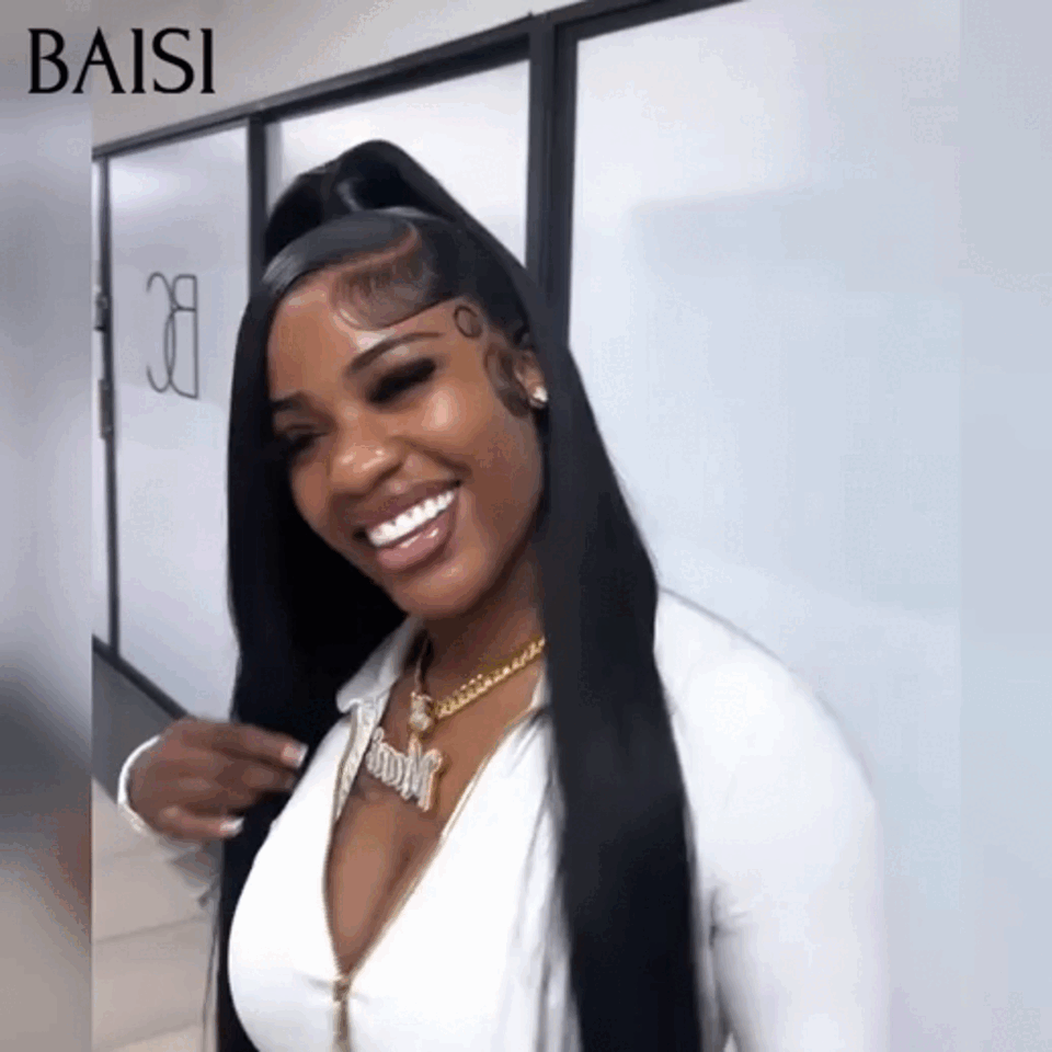 BAISI 13x4 frontal Belle Coiffure Lisse comme sur la photo en 100% Cheveux Humains
