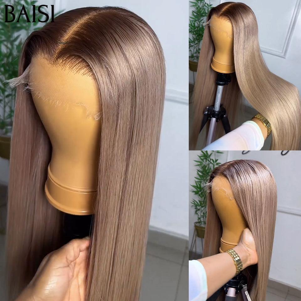 BAISI Perruque Lisse En Couleur  Claire 4T 70# 100% CHEVEUX HUMAINS