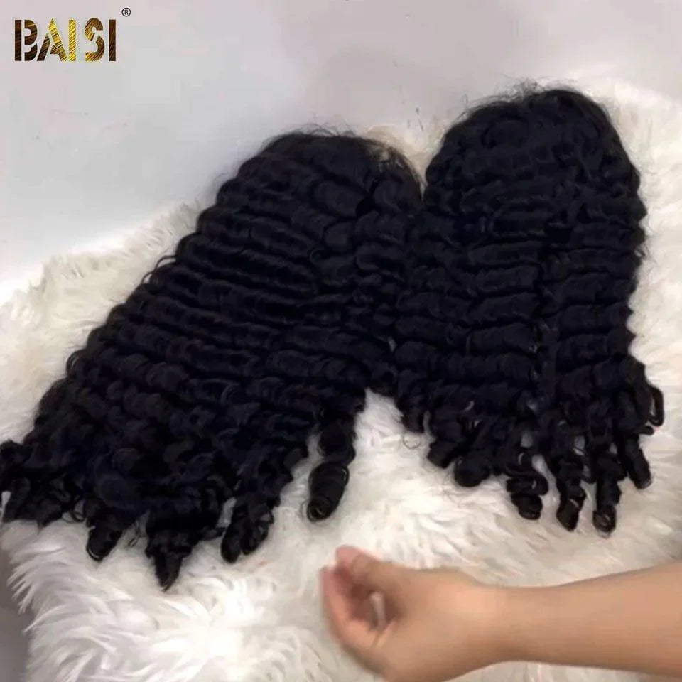 BAISI Achetez 2 perruques minimum au prix d'usine fournisseur  13X4 Perruques 20 Pouces de Luxe Spring Curly A1 Fabriquées par les cheveux double drawn Vietnam Hair 300% densité plus de 20 ans d' utilisations