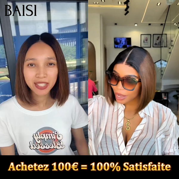 Qualité SDD 100% Vietnam Hair Perruque Achetez 100€ = 100% Satisfaite 2X6 lace closure 10 pouce 100€ PROMO lisse noir 1BT4# marron de luxe  100% cheveux human hair