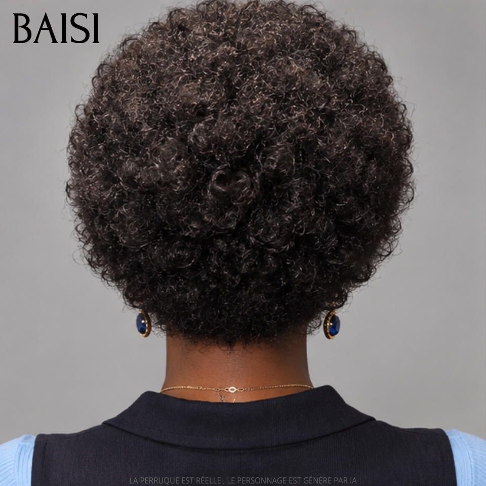 BAISI Pixie Afro Curly Lace 13x4 Frontal  65€ ou Lace Frontal HD + 4C 95€ En 100% Vrais Cheveux Humains