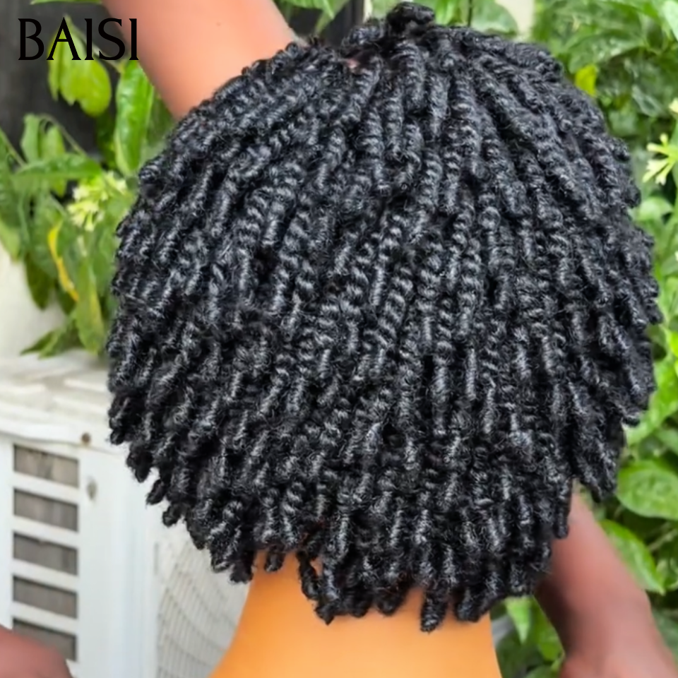 BAISI 13x4 lace Perruque Bob Coiffée Avec Nattes Dessins Paon Très Attrayantes 115€ Seulement en 100% Cheveux Humains