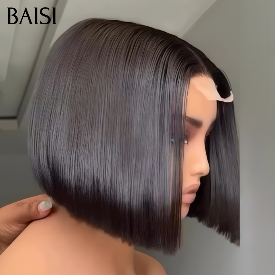 BAISI Lot de perruques Achetez 2 Gagnez 3 = 188€ Ou Lot de 4 Perruques 8 Pouces 269€ 13x4 lace frontal bob lisse 16 Pouces Différentes Modèles Mélangées Très Facile à Revendre en 100% Cheveux Humains