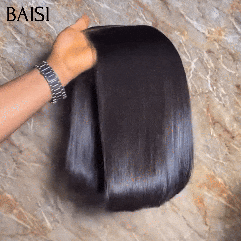 BAISI  2x6 Lace Perruque Bob Lisse 100% Vietnam Hair De LUXE SDD BONE STRAIGHT 8 et 10Pouces Prix Promo En 100% Cheveux Humains