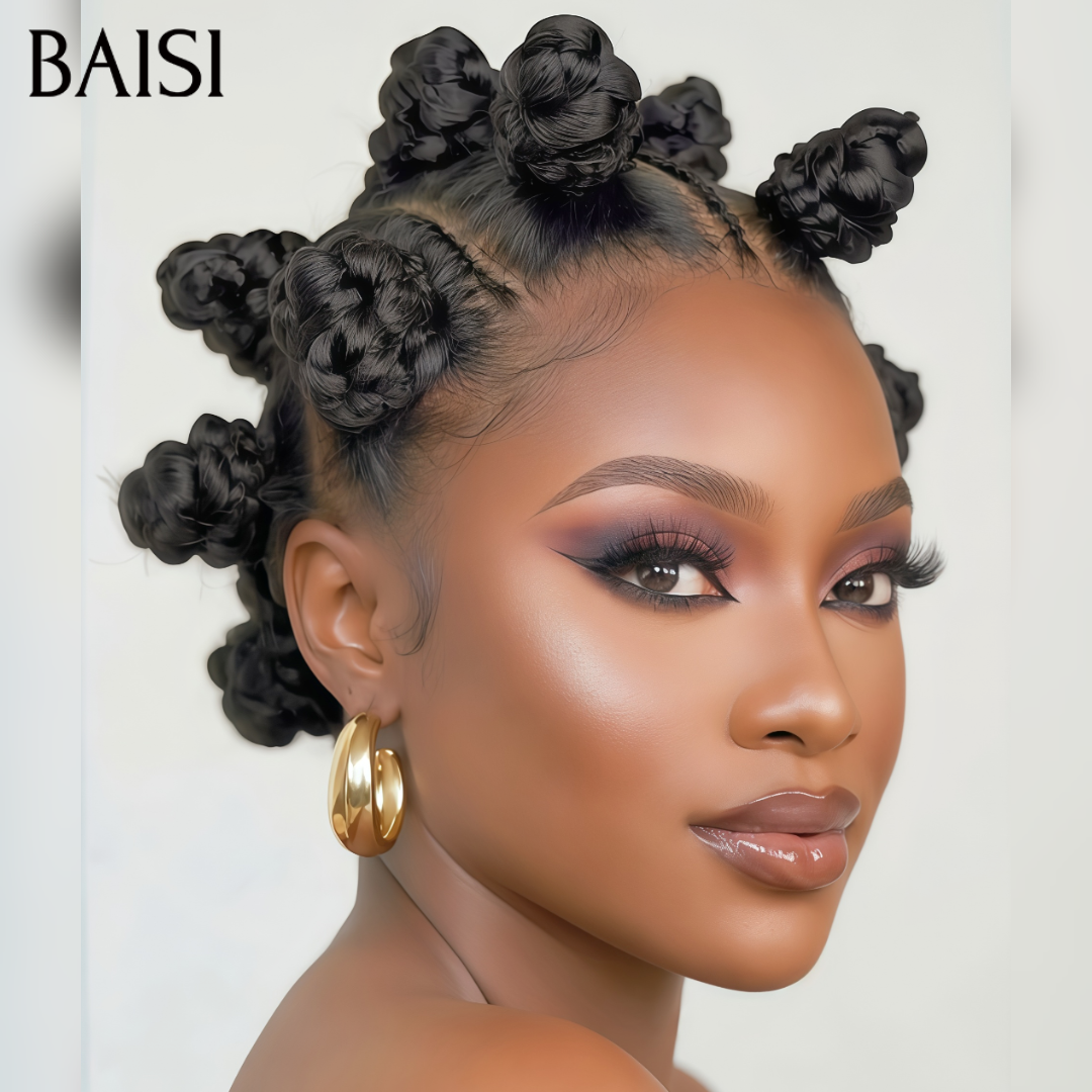 BAISI Full Lace Perruque Curly Déja Coiffée Dentelle Pleine 159€ Natter En Petites îles Original et Contre Chaleur en 100% Cheveux humains