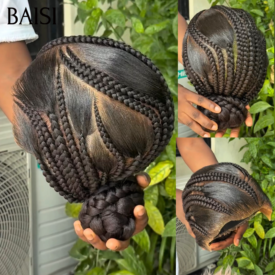 BAISI Perruques avec Coiffure 179€ déjà faites natte full lace 100% comme indiqué sur la photo en cheveux humains