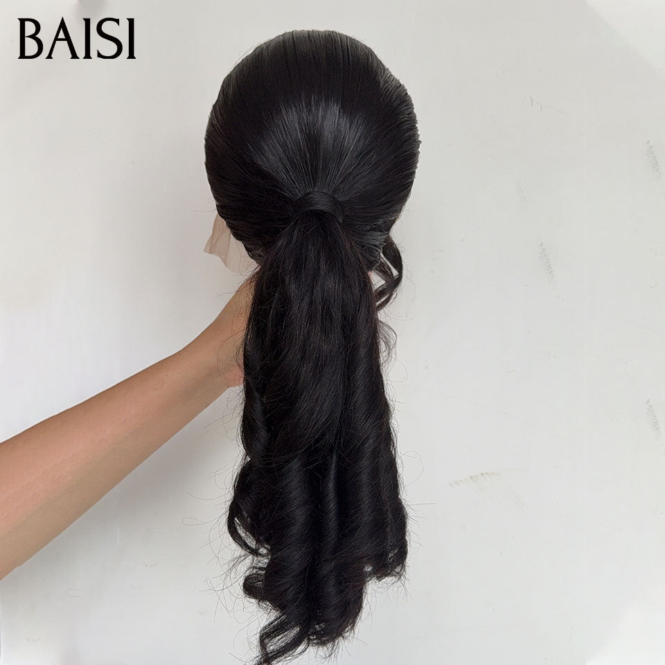 BAISI 13x4 Lace Perruque Loose Wave Déjà Coiffée Couleur Noir 20Pouces 269€ Très Elégante pour Toutes Evènements en 100% Cheveux humains