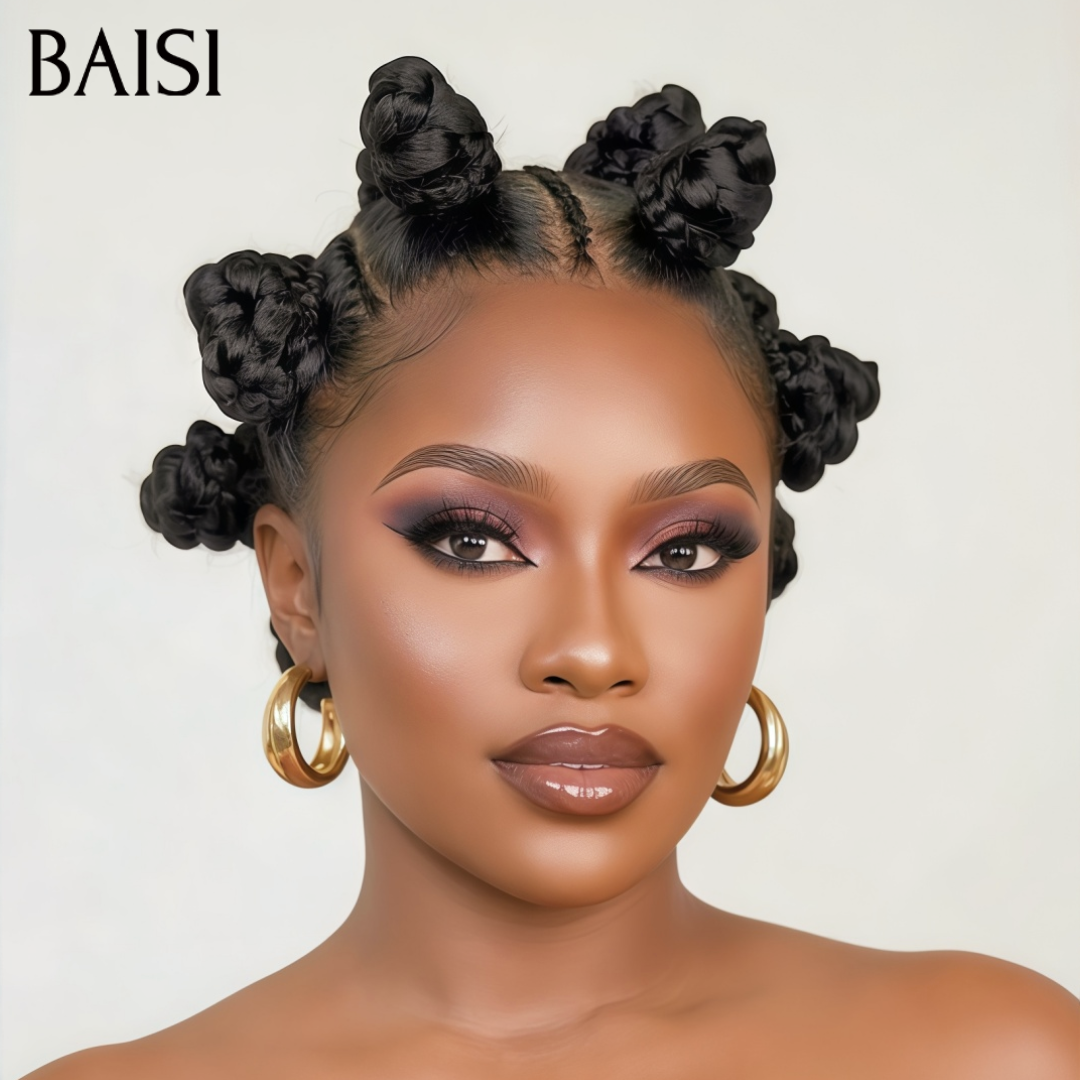 BAISI Full Lace Perruque Curly Déja Coiffée Dentelle Pleine 159€ Natter En Petites îles Original et Contre Chaleur en 100% Cheveux humains