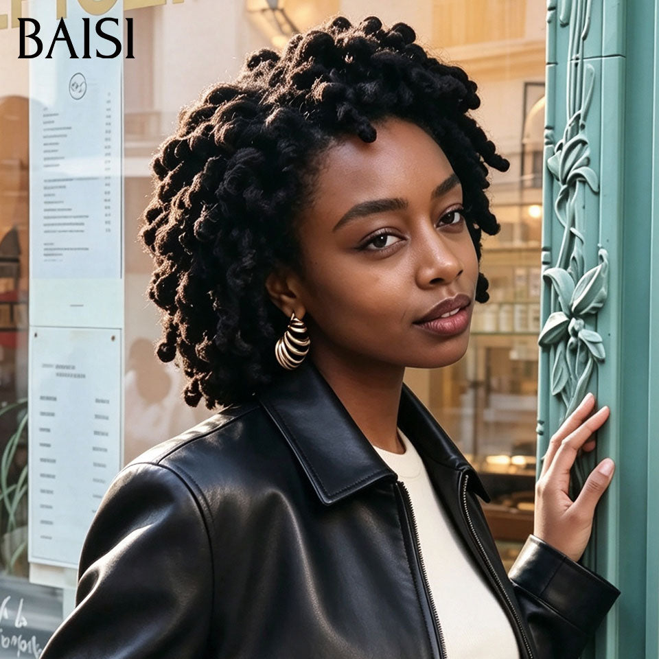 BAISI 13x4 lace Perruque Coiffée Grosse Boucle Double natte Rasta  Prête A Porter Beaucoup de Volume 169€ Très Bonne Qualité  en 100% Cheveux Humains