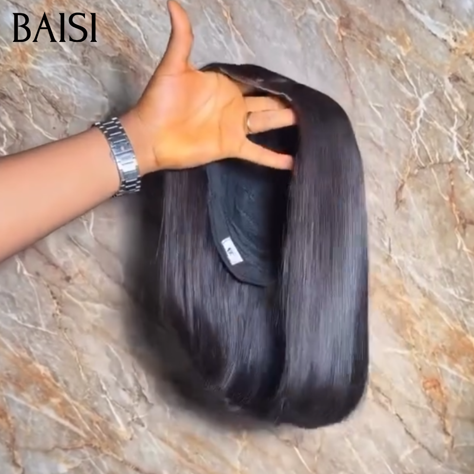BAISI  2x6 Lace Perruque Bob Lisse 100% Vietnam Hair De LUXE SDD BONE STRAIGHT 8 et 10Pouces Prix Promo En 100% Cheveux Humains