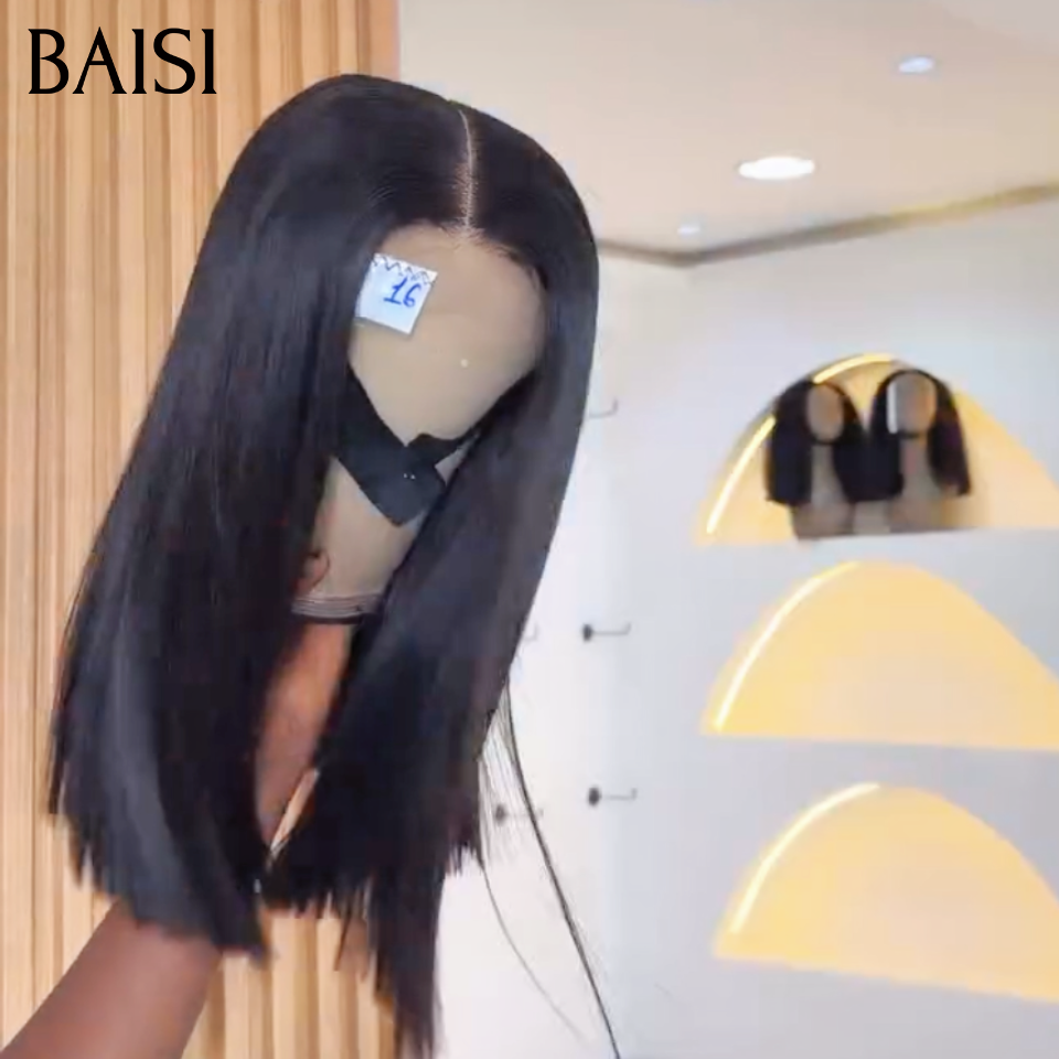 BAISI 2X6 Lace Perruque Bob Lisse 100% Vietnam Hair Couleur noir SDD Bone Straight Disponible en 12 et 14pouces Prix Pas Chèr  en 100% Cheveux Humains