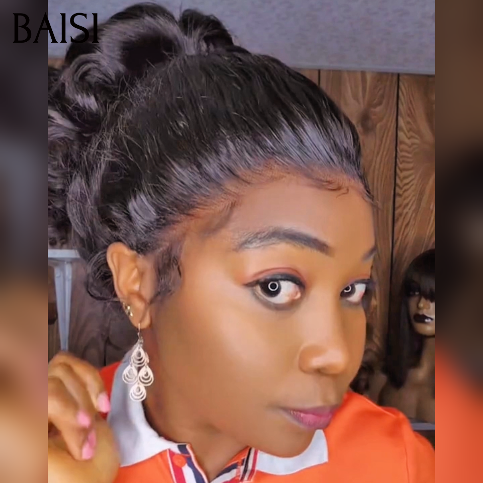 BAISI 360 Lace Perruque Wavy Bouclée Coiffure Chignion Prêt à Porter 100% Identique en Lace 360 ou Full Lace Très Classe Moitié Prix en 100% Cheveux Humains MP50