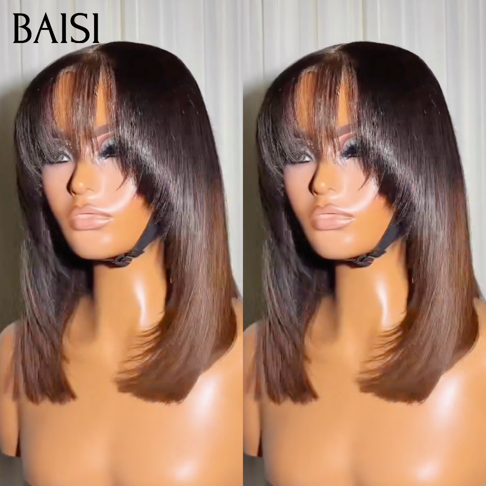 BAISI Lot de 3 perruques Vietnam Hair + Raw Hair 259€ Achetez 3 + 1 Gratuite Couleur Noir et Noir marron 1BT/4# Idéale Pour Revendre  en 100% vrais cheveux humains BS65