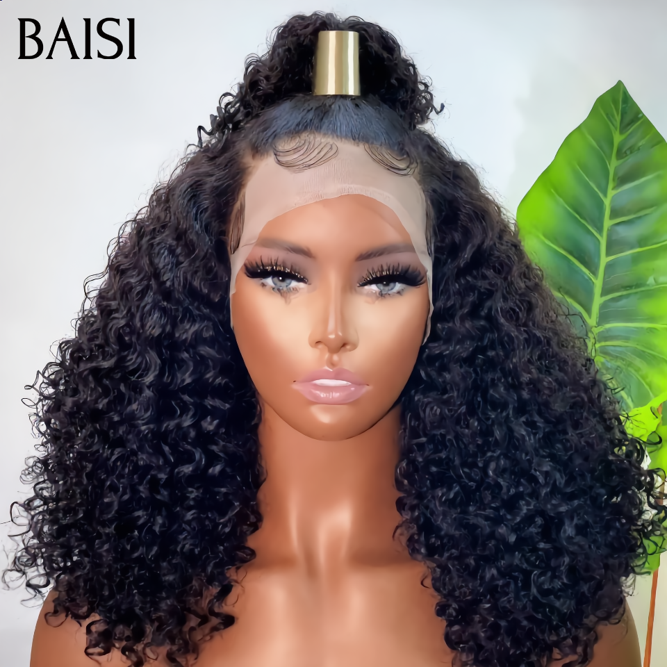 BAISI 13x4 Lace Perruque Coiffée Curly Wave Bouclée 20Pouces Disponible en Vietnam Hair Ou Raw Hair Top Qualité en 100% Cheveux humains