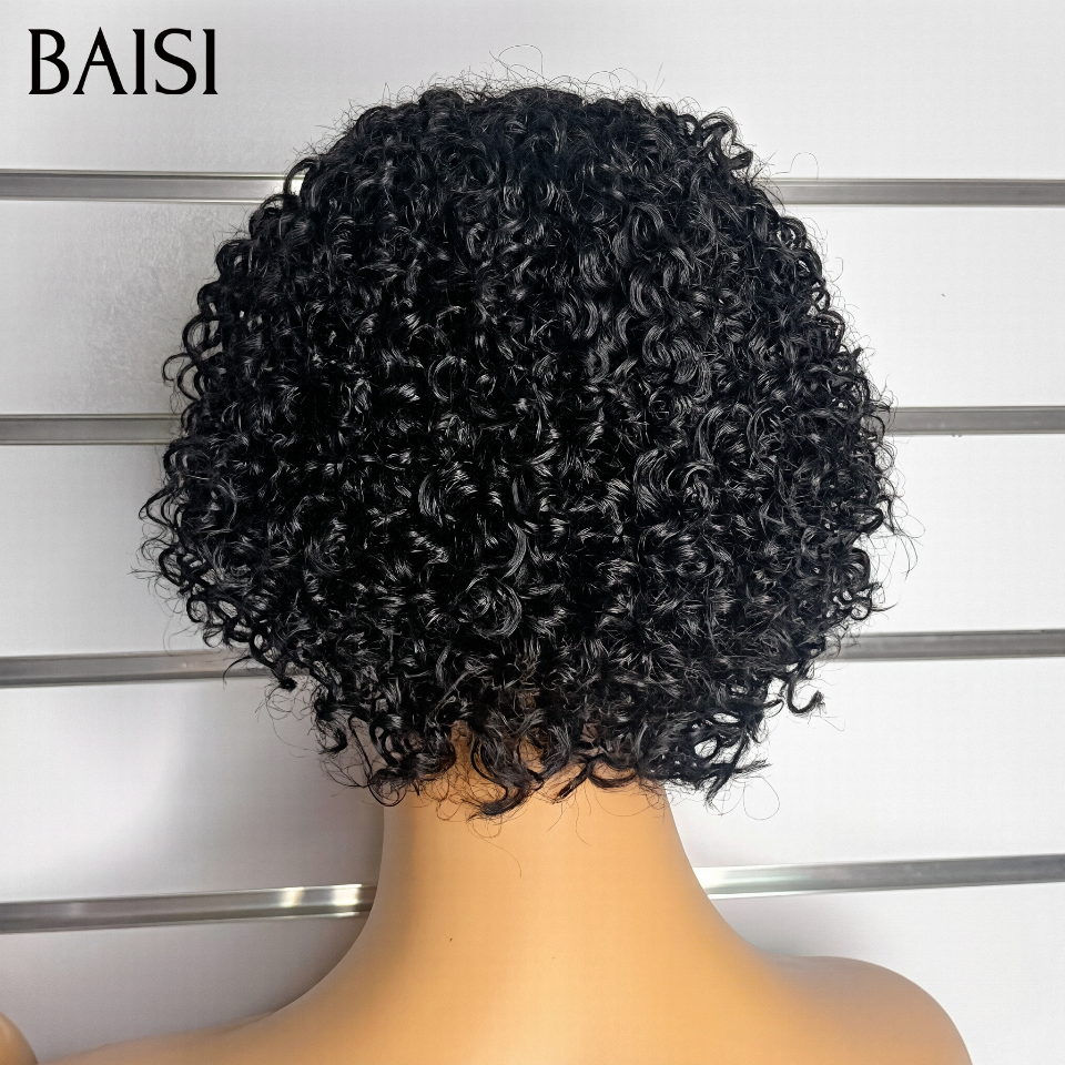 BAISI 13x4 Lace Perruque Nattes Croisées Deja Prête A Porter 100% identique Noir 1B# en 100% Cheveux humains