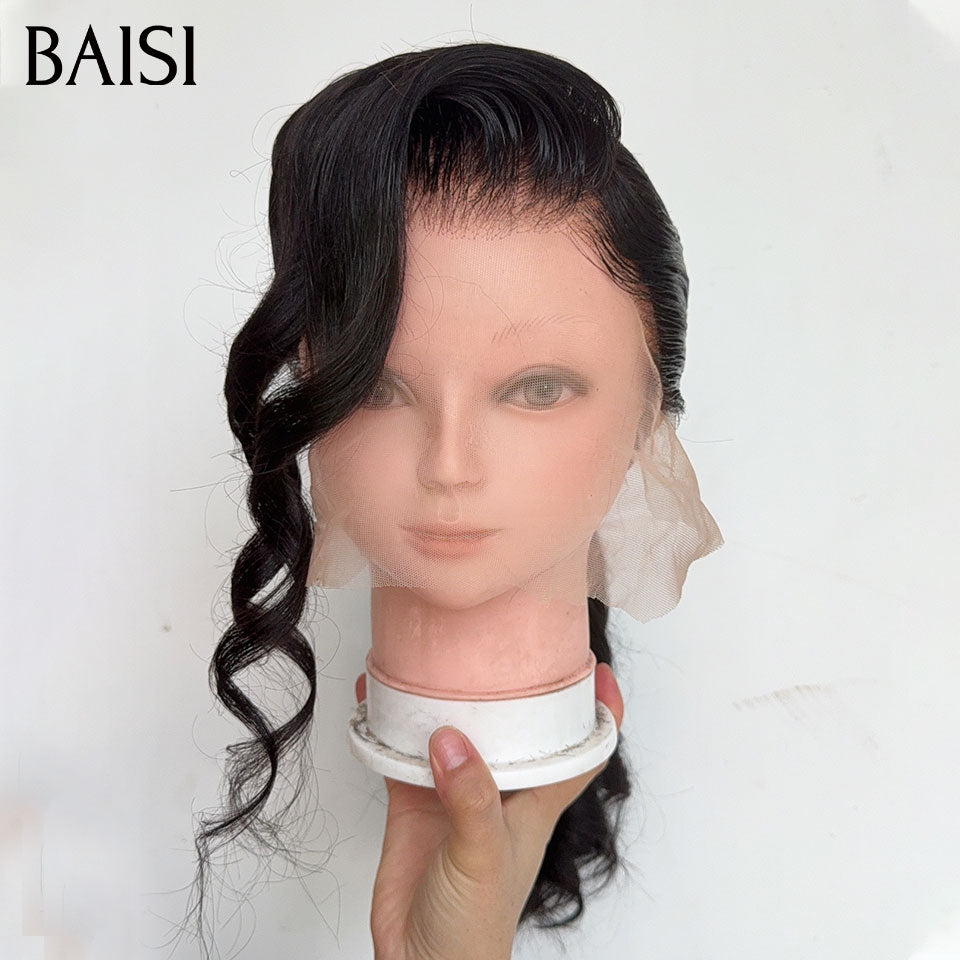 BAISI 13x4 Lace Perruque Loose Wave Déjà Coiffée Couleur Noir 20Pouces 269€ Très Elégante pour Toutes Evènements en 100% Cheveux humains