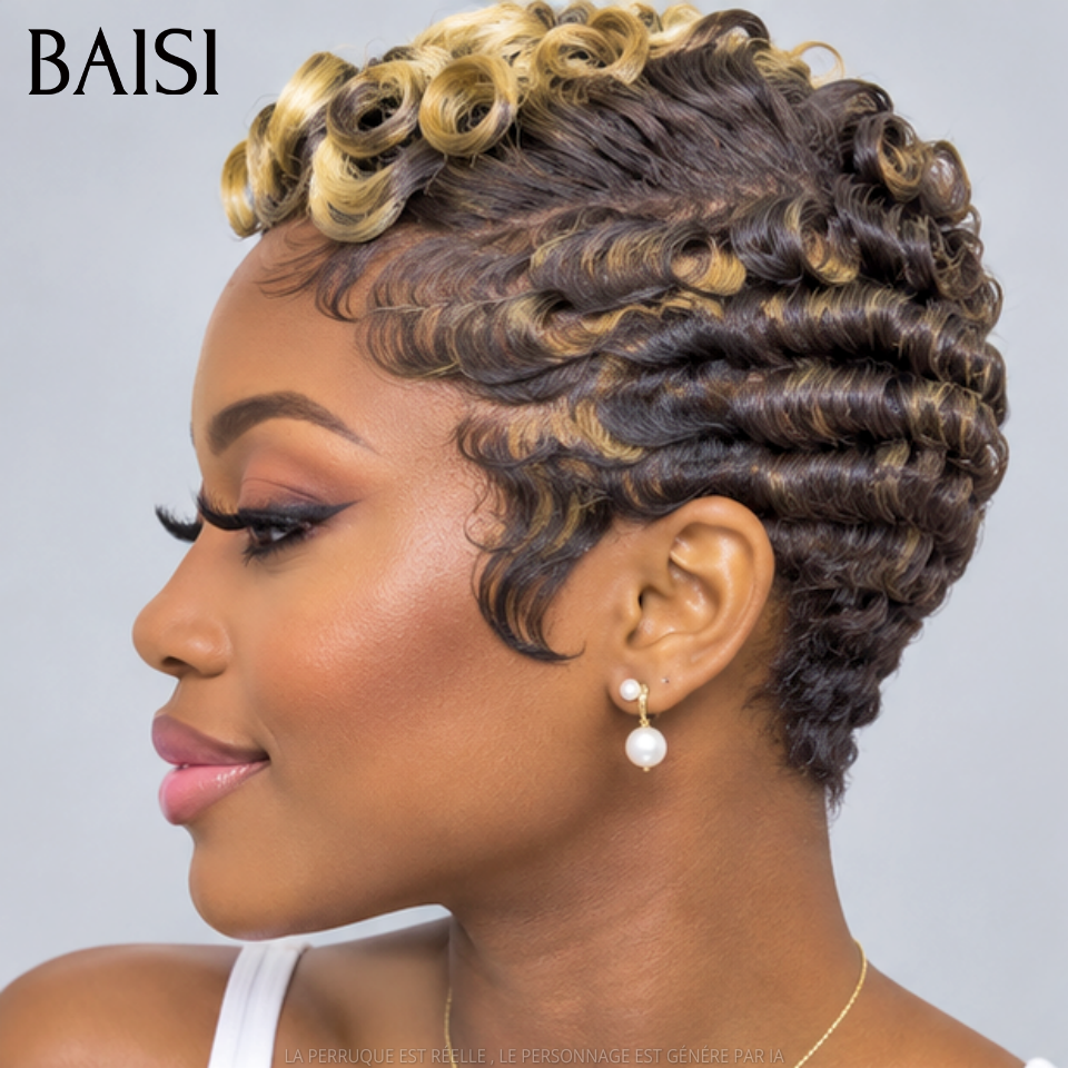 BAISI Perruque PROMO Chioma 45€  sans Colle Fabriqué à la machine en 100% vrais cheveux humains