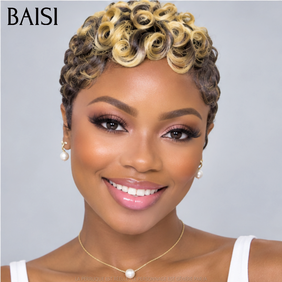 BAISI Perruque PROMO Chioma 45€  sans Colle Fabriqué à la machine en 100% vrais cheveux humains