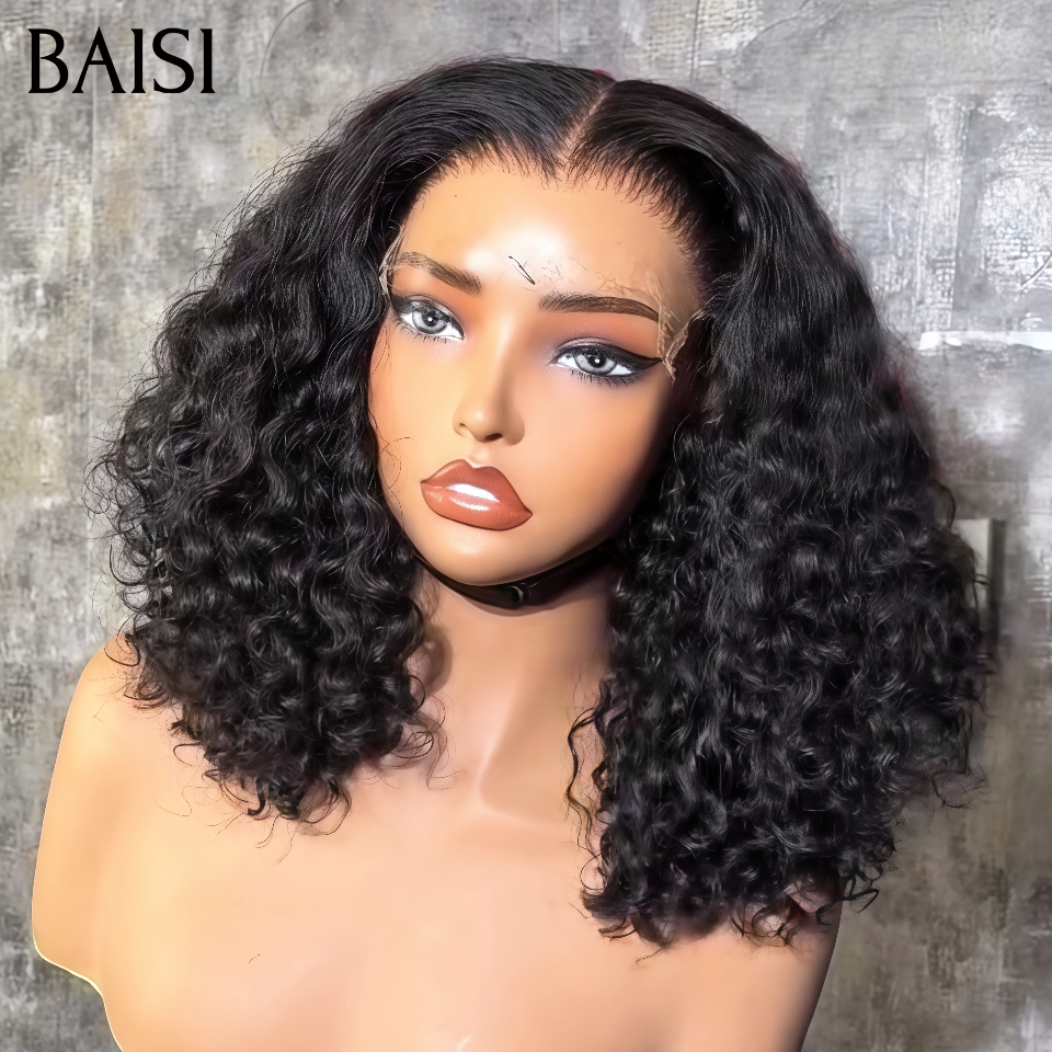BAISI 4X4 lace Perruques Curly Beaucoup de Volume Très facile à Revendre Meilleur Rapport Qualité Prix en 100% vrais cheveux humains