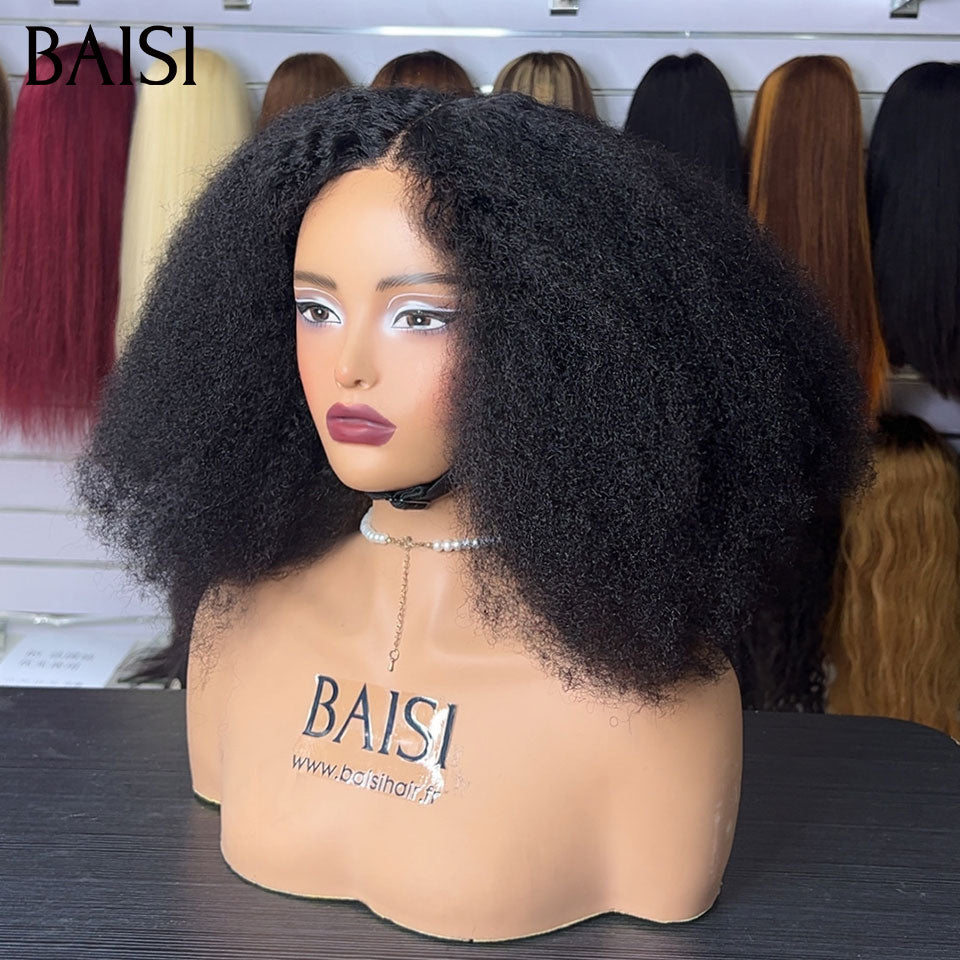 BAISI Perruque 4x4 lace Afro Curly 100% identique 18 Pouces 168€ 400% Volume Super ébouriffée en 100% Cheveux Humains