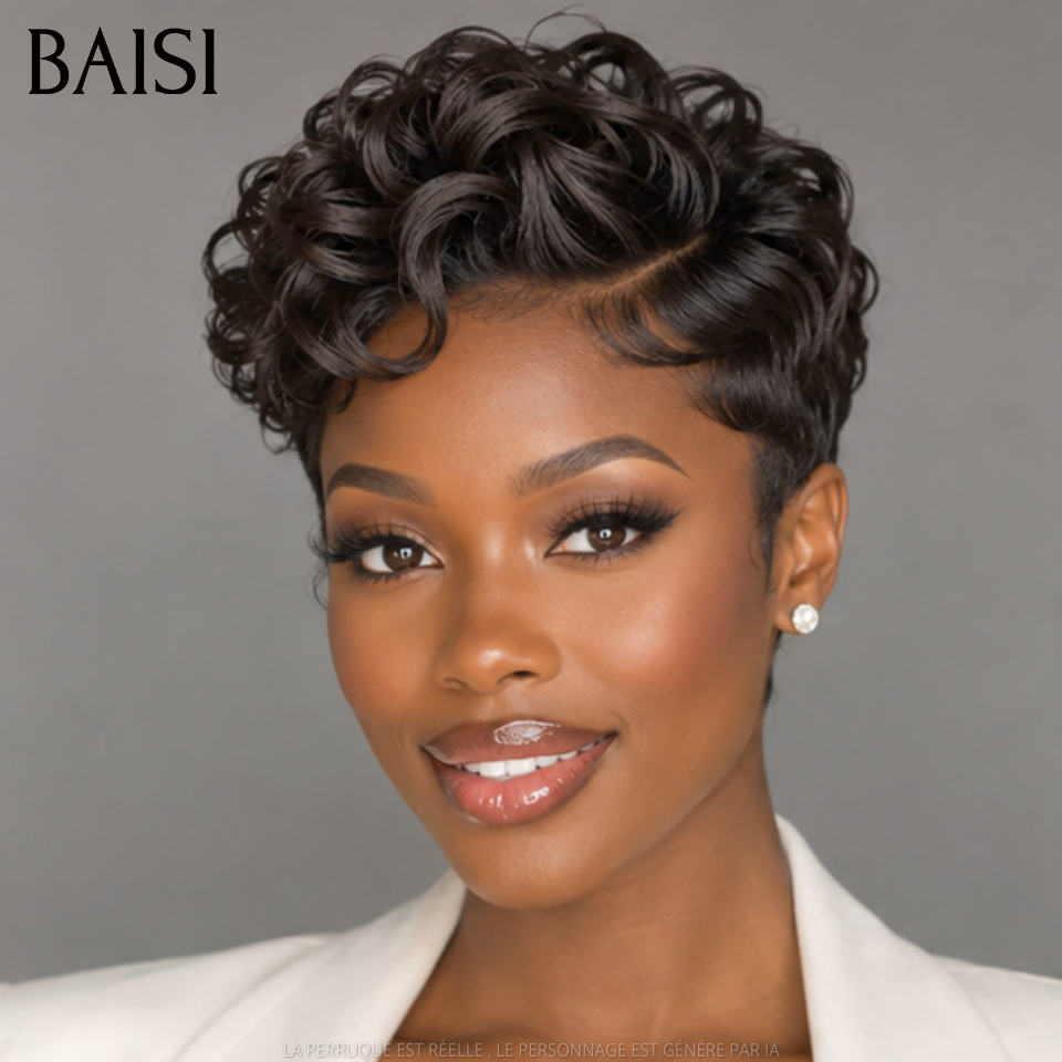 BAISI promotion 58€ Perruque Chioma NOIR 13x4 lace frontal en France en 100% Cheveux Humains