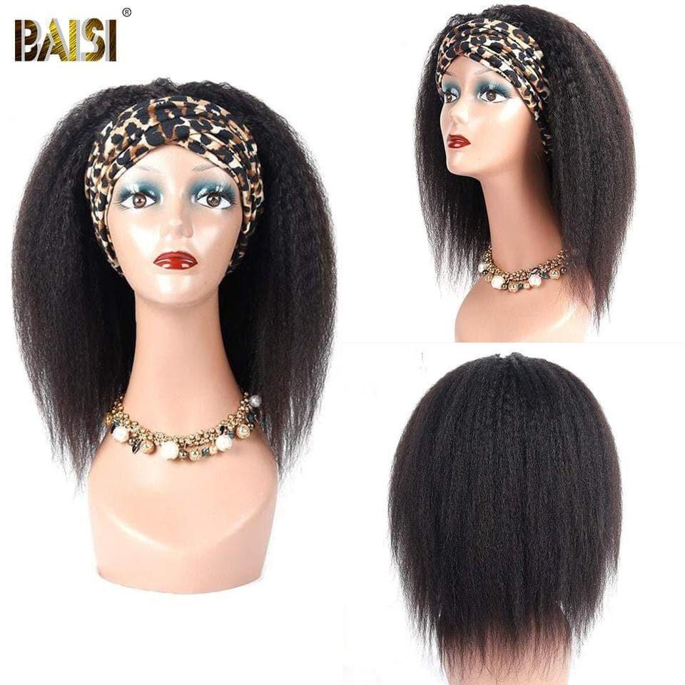 BAISI Perruque Bandeau Frisée Kinky Straight Fabriquée A La Machine