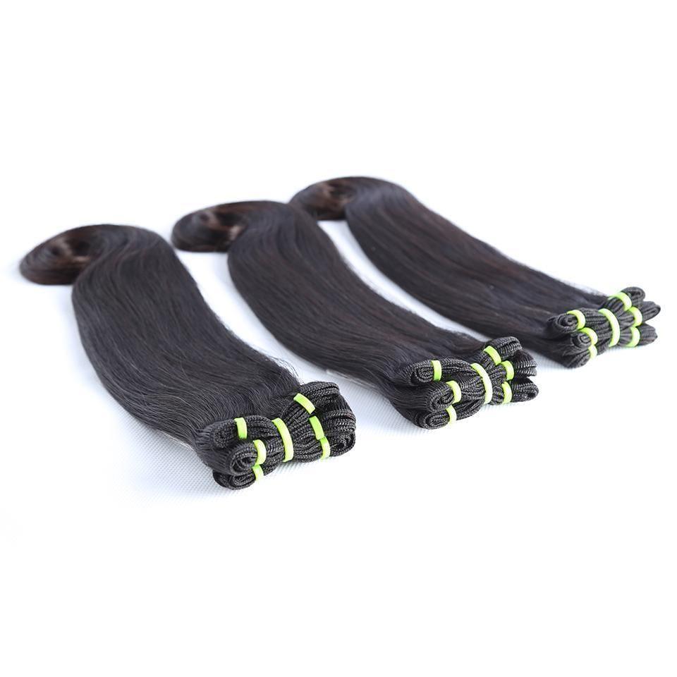 BAISI 15A Grade 3 Boules de Tissages Cheveux Vierges 100% Vietename Hair Double Drawn Fumi Hair hook straight Lisse