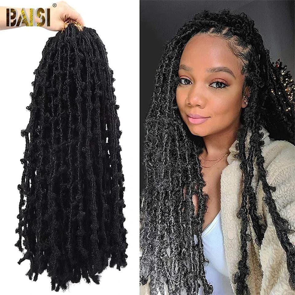 BAISI Trança Passion Twist Natte Butterfly Locs Cabelo Crochet em 100% Cabelo Sintético