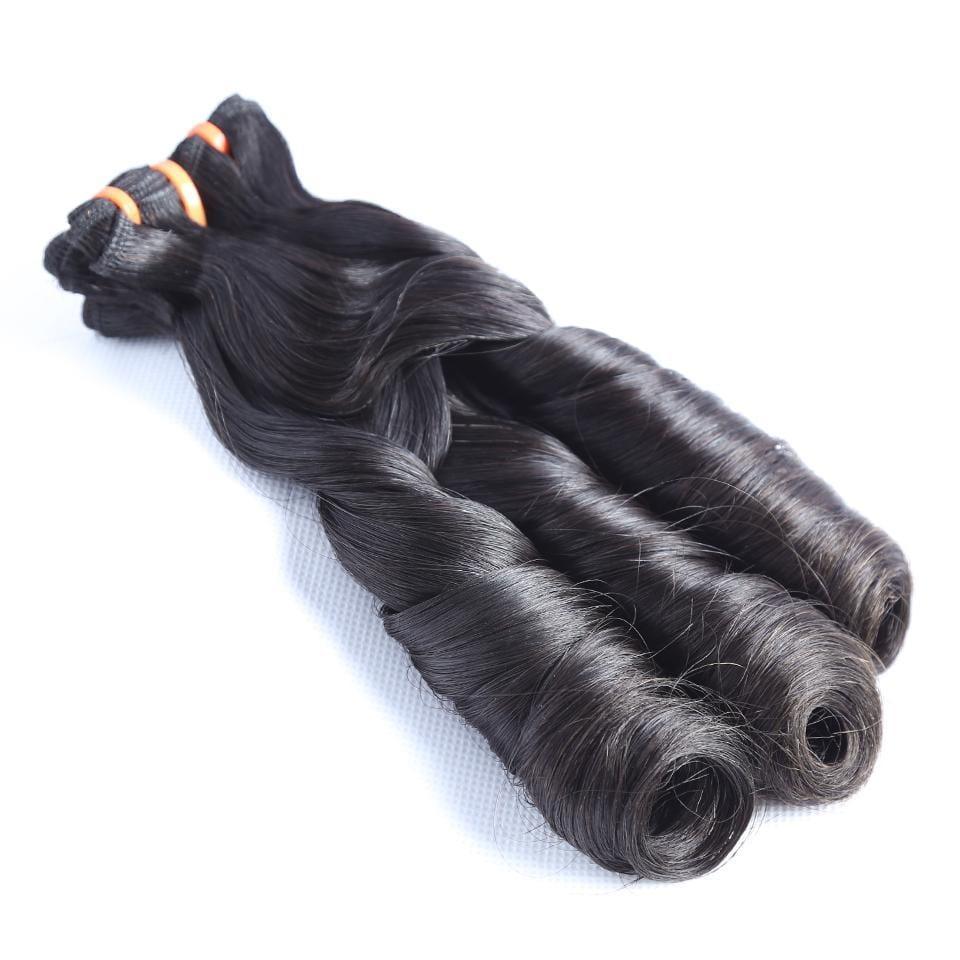 BAISI 15A Grade 3 Boules de Tissages Cheveux Vierges 100% Vietename Hair Double Drawn Fumi Hair Spring Curly