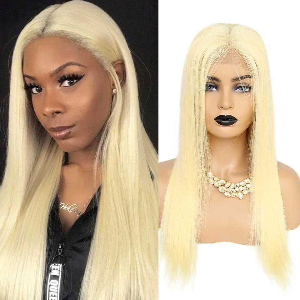 BAISI 4*4 #613 & Preto Natural Peruca Lace Closure em 100% cabelo humano 200% densidade